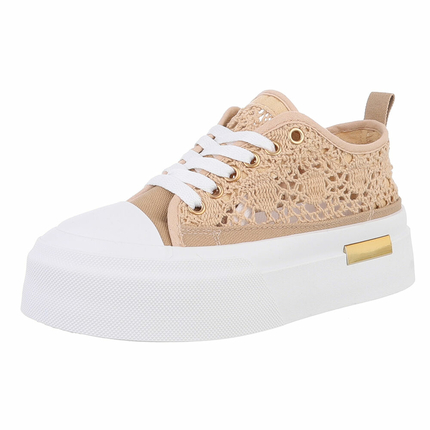 Damen Low-Sneakers - khaki Gr. 38