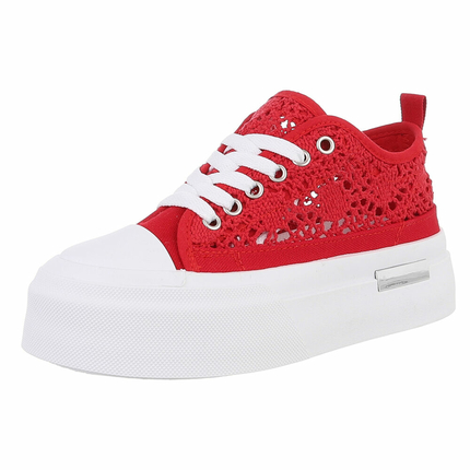 Damen Low-Sneakers - red Gr. 37