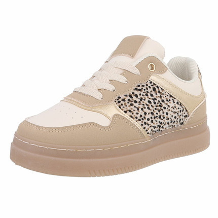 Damen Low-Sneakers - leopard Gr. 36
