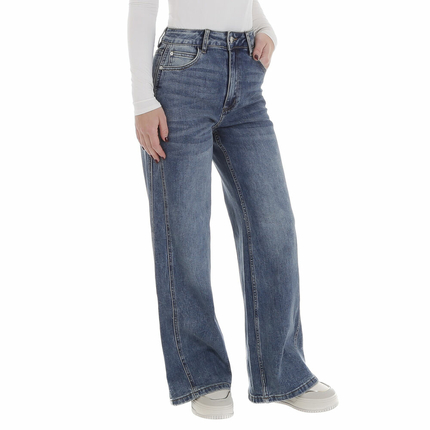 Damen High Waist Jeans von Laulia - blue