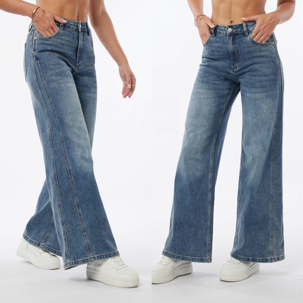 Damen High Waist Jeans von Laulia - blue