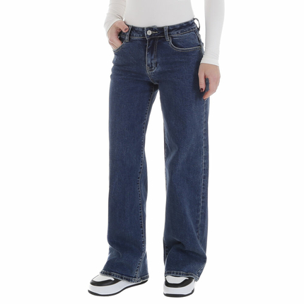 Damen Relaxed Fit Jeans von Laulia - blue