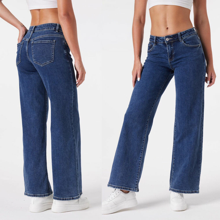 Damen Relaxed Fit Jeans von Laulia - blue