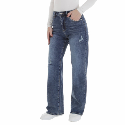 Damen High Waist Jeans von Laulia - blue