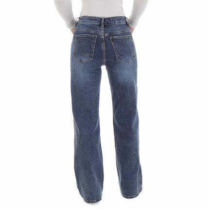 Damen High Waist Jeans von Laulia - blue