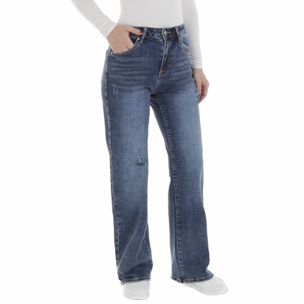 Damen High Waist Jeans von Laulia - blue