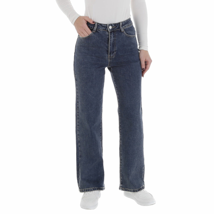 Damen High Waist Jeans von Laulia Gr. XL/42 - blue