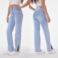 Damen High Waist Jeans von Laulia - L.blue