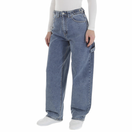 Damen High Waist Jeans von Laulia - blue