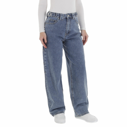 Damen High Waist Jeans von Laulia - blue