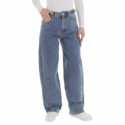 Damen High Waist Jeans von Laulia Gr. S/36 - blue