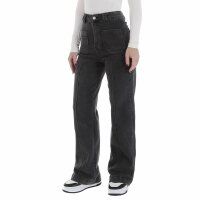 Damen High Waist Jeans von Laulia - black