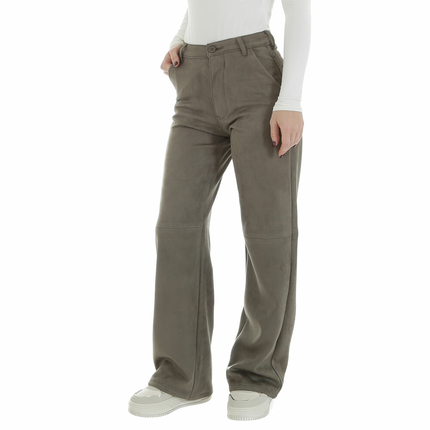 Damen Hose in Lederoptik von Laulia - grey