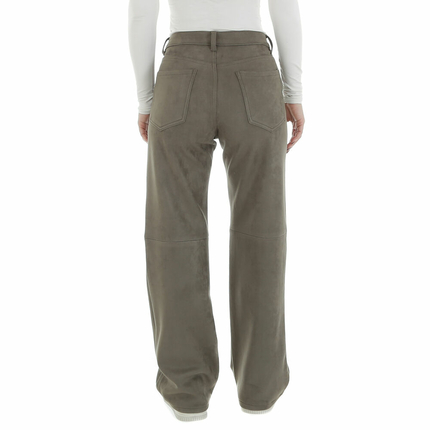 Damen Hose in Lederoptik von Laulia - grey