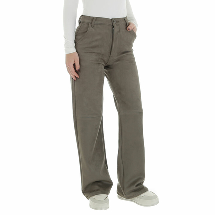 Damen Hose in Lederoptik von Laulia - grey