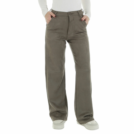 Damen Hose in Lederoptik von Laulia Gr. M/38 - grey