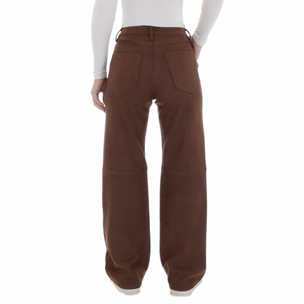 Damen Hose in Lederoptik von Laulia - brown