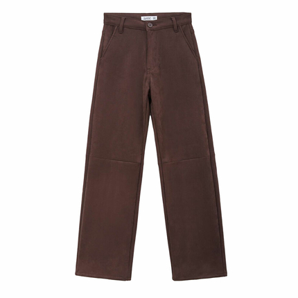 Damen Hose in Lederoptik von Laulia - brown