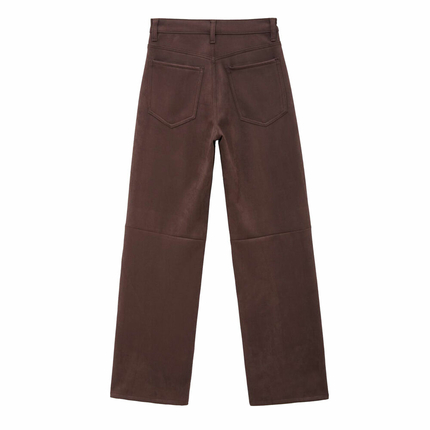 Damen Hose in Lederoptik von Laulia - brown