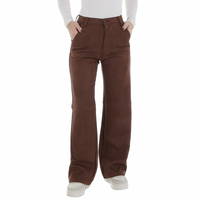 Damen Hose in Lederoptik von Laulia - brown