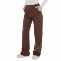 Damen Hose in Lederoptik von Laulia - brown