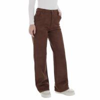 Damen Hose in Lederoptik von Laulia - brown