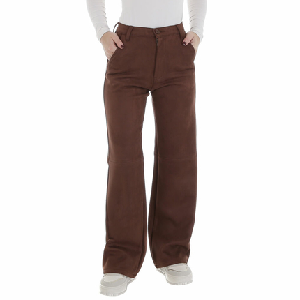Damen Hose in Lederoptik von Laulia Gr. XL/42 - brown