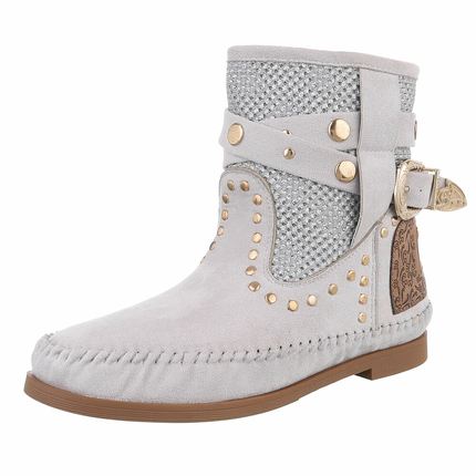 Damen Western- & Bikerboots - lgray Gr. 41