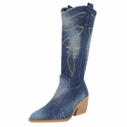 Damen Western- & Bikerboots - dblue Gr. 40