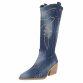 Damen Western- & Bikerboots - dblue Gr. 40
