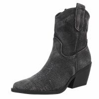Damen Western- & Bikerboots - blackjeans
