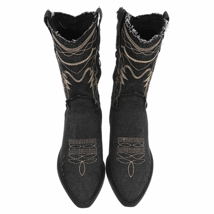 Damen Western- & Bikerboots - blackjeans