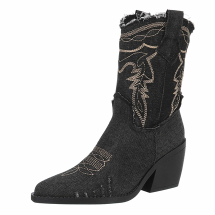 Damen Western- & Bikerboots - blackjeans Gr. 37