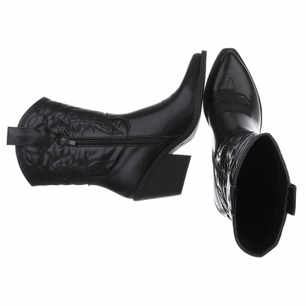 Damen Western- & Bikerboots - blackpu