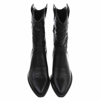Damen Western- & Bikerboots - blackpu