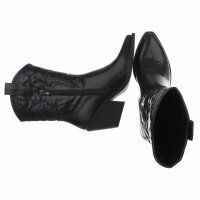 Damen Western- & Bikerboots - blackpu