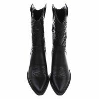 Damen Western- & Bikerboots - blackpu