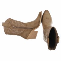 Damen Western- & Bikerboots - khakipu