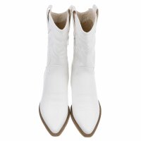Damen Western- & Bikerboots - whitepu