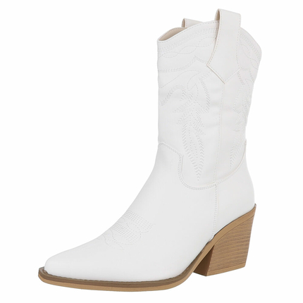 Damen Western- & Bikerboots - whitepu Gr. 39