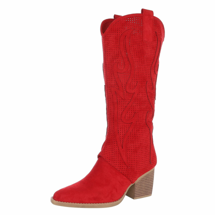 Damen Western- & Bikerboots - redsuede Gr. 39