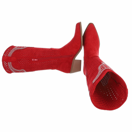 Damen Western- & Bikerboots - redsuede