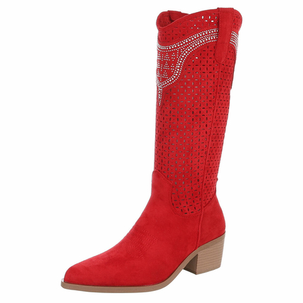 Damen Western- & Bikerboots - redsuede Gr. 41