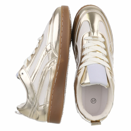 Damen Low-Sneakers - gold