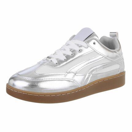 Damen Low-Sneakers - silver - 12 Paar