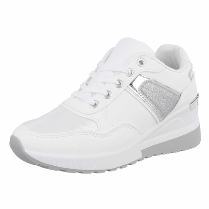 Damen Keilabsatz-Sneakers - white Gr. 36