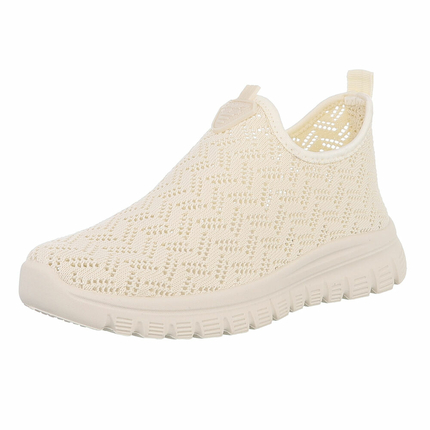 Damen Low-Sneakers - ltbeige Gr. 39