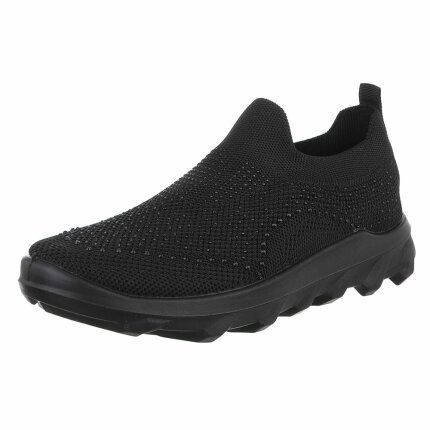 Damen Low-Sneakers - allblack Gr. 41