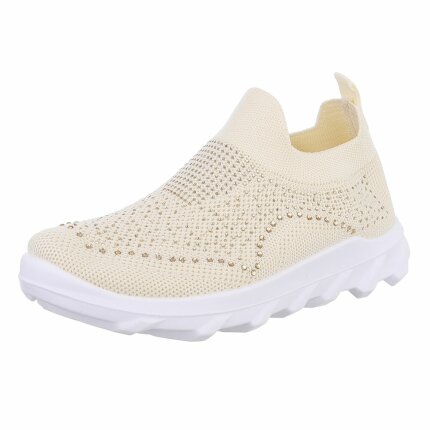 Damen Low-Sneakers - ltbeige - 12 Paar