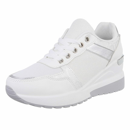Damen Keilabsatz-Sneakers - white Gr. 37